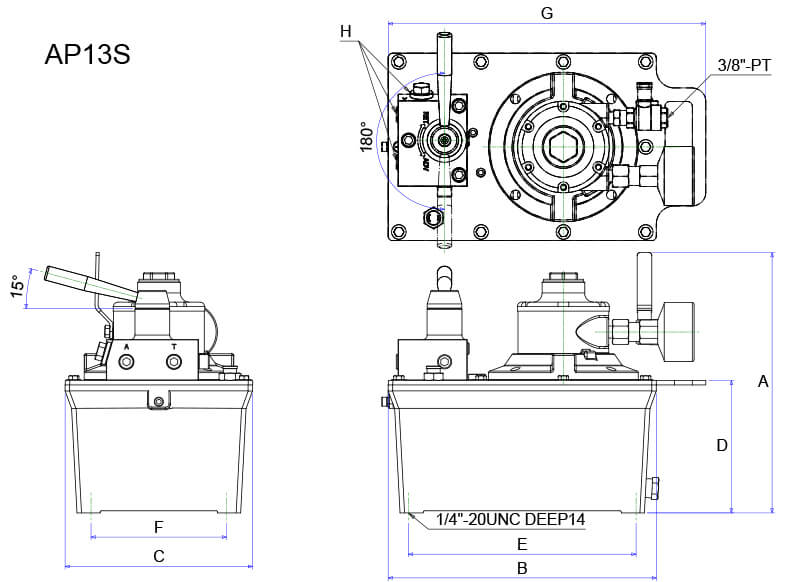 Air Hydraulic Pumps 3 Ltr AP13